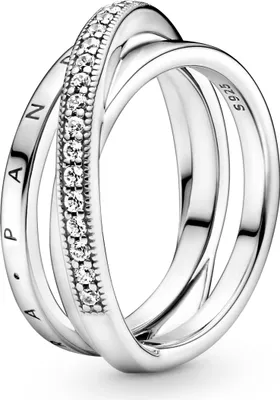 Produktbild von 926er Silberring für Damen von PANDORA, dreifach gekreuzt
