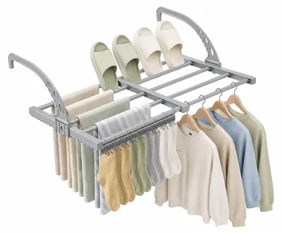 Produktbild von Kleiderständer für Heizkörper, ausziehbar 38–55 cm, faltbar, für Balkon und Heizung