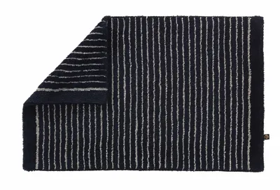 Produktbild von Rhomtuft Badteppich Lin 70 x 130 cm  Farbe  schwarz/natur