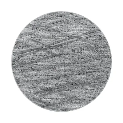 Produktbild von Hochflor Teppich PISA Grau 160 cm Rund