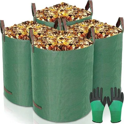 Produktbild von Gartenabfallsäcke Set von 4 - 272 L Selbststehende und Faltbare Sack aus Robuster Polypropylen