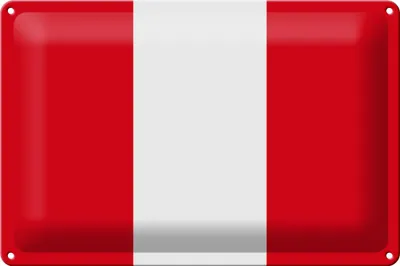Produktbild von Blechschild Flagge Peru 30x20cm Flag of Peru