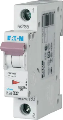 Produktbild von Eaton LS-Schalter 10kA C 32A/1pol 1TE Eaton PLSM-C32-MW, 1 Stk.