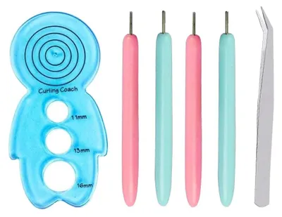 Quilling-Werkzeugset, 6-teilig, mit Schlitz, Pinzette, DIY
