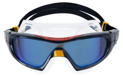 Image de AQUASPHERE VISTA PRO : Lunettes de natation unisex, couleur bleu foncé/noir/gris clair (LMO)