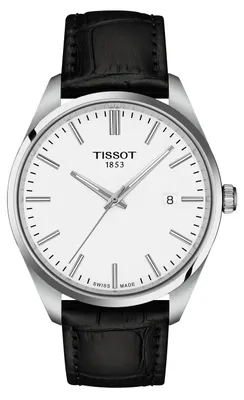 Produktbild von Tissot Herren Armbanduhr T150.410.16.011.00 PR 100 40mm Edelstahl mit schwarzem Lederband