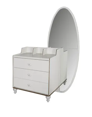 Produktbild von Kommode mit Spiegel Möbel Moderne Kommode Holz Jugend  Zimmer Weiß Neu