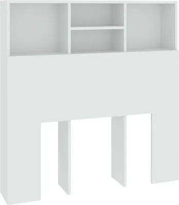 Produktbild von vidaXL Bett-Kopfteil mit Ablagen Weiß 100x19x103,5 cm