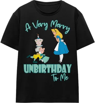 Produktbild von Alice In Wonderland - "Very Merry Unbirthday To Me" T-Shirt für Herren/Damen Uni TV17270 (XL) (Schwarz)