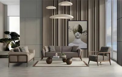 Produktbild von Elegantes Sofa-Set mit Sessel – Sofagarnitur Sitzgruppe Couch