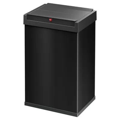 Produktbild von Hailo Big-Box Swing L Mülleimer - 1 x 35 Liter - selbstschließender Schwingdeckel - Stahlblech - Müllbeutel-Klemmrahmen - Mülleimer Küche rechteckig - Abfalleimer  Germany - schwarz