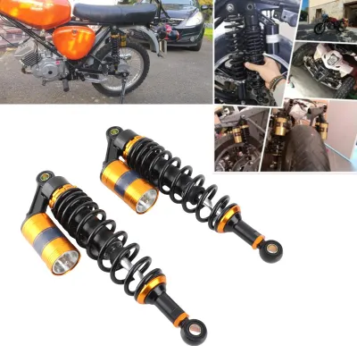 Produktbild von 2 Stück 340 mm/13,38 Zoll Luftstoßdämpfer Hinterradaufhängungsdämpfer für Dirt Bike Motorrad