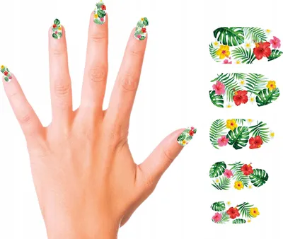 Immagine prodotto di 12 unghie autoadesive "Tropical Heat