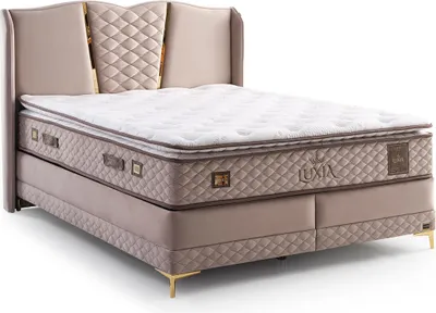 Produktbild von Bambi Luxia Boxspringbett inklusive Bettkasten 180x200, mit Taschenfederkernmatratze
