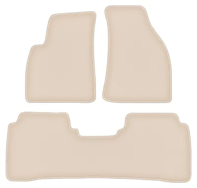 Produktbild von DURBAN Beige Velours-Fußmatten-Set für Hyundai SantaFe I SUV (2000-2006)