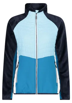 Immagine prodotto di Giacca in pile CMP Damen, modello ibrido, colore blu, taglia 46