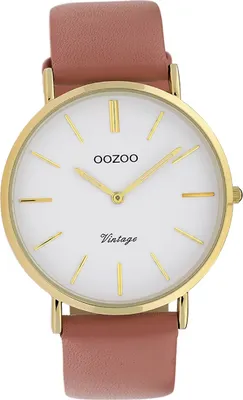 Produktbild von Oozoo Damen Armbanduhr orange Analog matt Timepieces Lederarmband D2UOC9967A