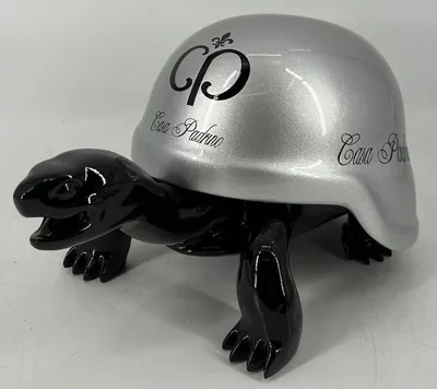 Image de Casa Padrino Figurine de luxe tortue noir / argent 40 cm - Accessoires Déco