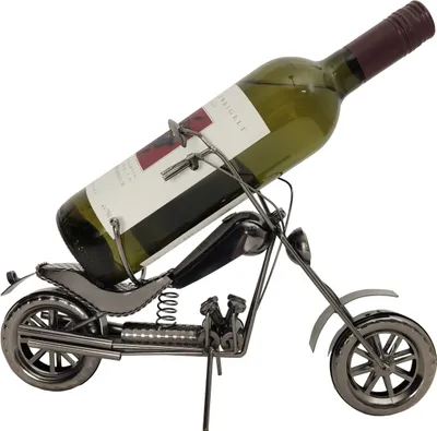 Produktbild von Chopper Motorrad Weinflaschenhalter aus Metall