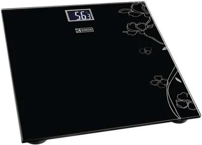 Produktbild von EMOS Digitale Personenwaage, Sicherheitsglas, Tragkraft 0-180kg, LCD-Anzeige, Auto On, Off, Batterien mitgeliefert, EV106