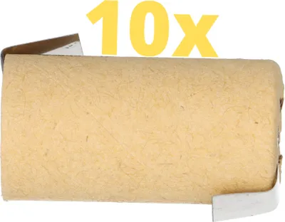 Image de 10x XCell Sub-C Hochleistungsakku mit Z- Lötfahne - 1,2V 3000 mAh Ni-MH