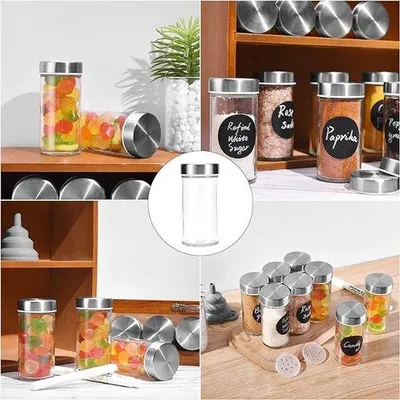 Produktbild von Famanu Gewürzgläser - 24 Stück mit Deckel und Zubehör