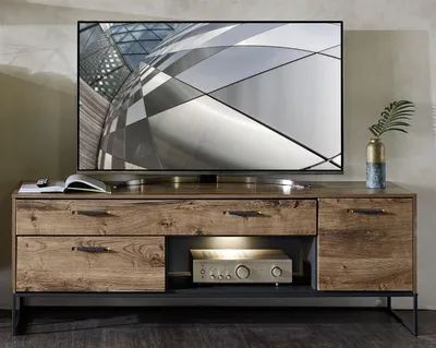Produktbild von TV-Lowboard Fernsehtisch Unterschrank Rack HiFi Element Schrank "Manhattan II"