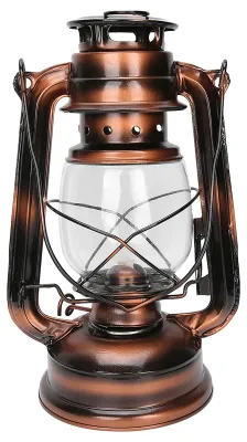 Petroleumlampe Vintage 24 cm, Eisen, für Haus, Garten, Camping, Citronella