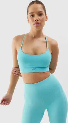 Produktbild von Damen-Sport-BH mit geringer Stützkraft 4F – blau, Größe: XL