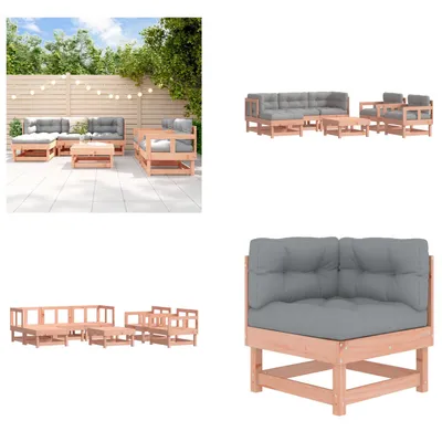 Image de vidaXL 7 pcs. Garden Lounge Set with Coussins Massif Wood Douglasie - Garden Lounge Set - Garden Lounge Sets - Lounge Set - Outdoor Lounge Set
