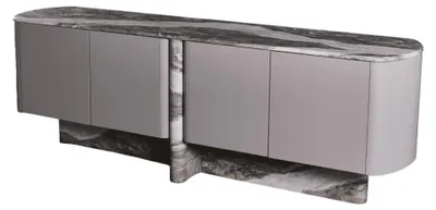 Immagine prodotto di Consolle decorativa moderna in legno con effetto marmo per il soggiorno