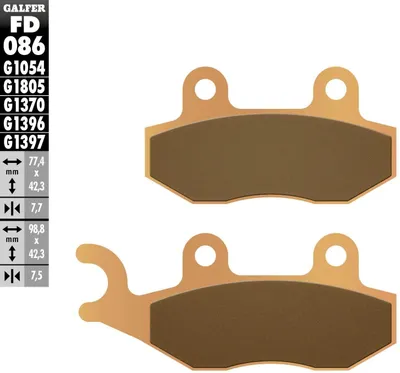 Produktbild von Bremsbeläge Kh135 / Kh214 Gesintert Metallic (Gold) Off Road