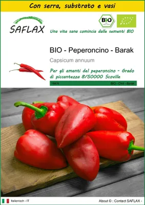 Immagine prodotto di SAFLAX Insieme di coltivazione - BIO - Peperoncino - Barak - 15 semi - Capsicum