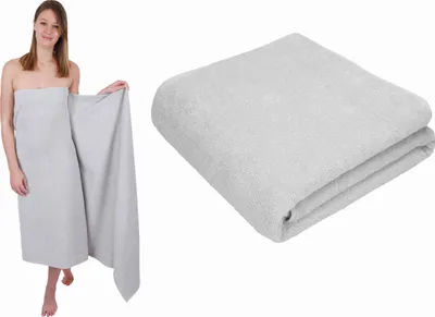 Produktbild von Betz 2 Stück XXL Badetücher 100 x 200 cm BERLIN  Saunatücher 100% Baumwolle Farbe – silbergrau