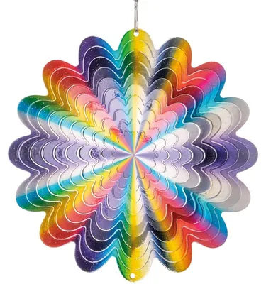 Immagine prodotto di Omgoods - Campanello a vento colorato con rotazione e gancio per appendere