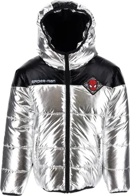 Produktbild von Spider-Man Kinder Jungen Winter-Jacke Puffer-Jacke Steppjacke mit Kapuze , Größe:116