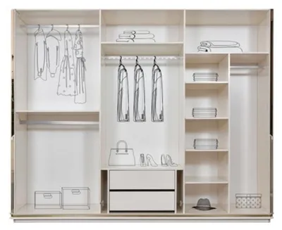 Produktbild von Garderobenschrank Kleiderschrank Holzschrank Moderne Schrank Weiß