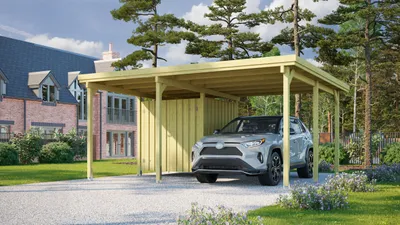 Produktbild von Carport 607 Gr.1 mit Geräteraum B x T x H 512 x 433 x 233