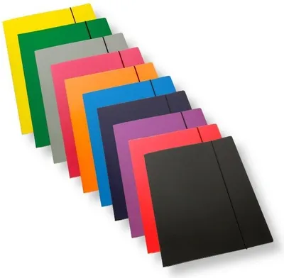 Produktbild von Teczka A4 z gumką laminowana mix kolorów 350gsm (10 sztuk)