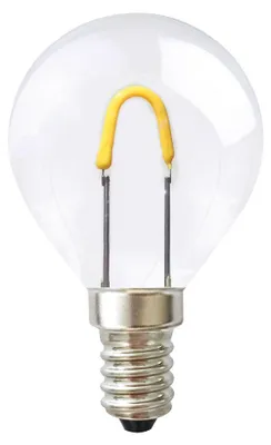 Image de LED courbé Filament gouttes 0,6W W E14 Transparent verre très mince blanc chaud