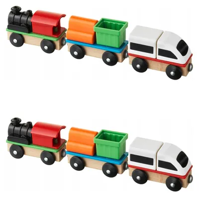 Produktbild von IKEA Lillabo Holz-Eisenbahn Zugset, 3 Teile