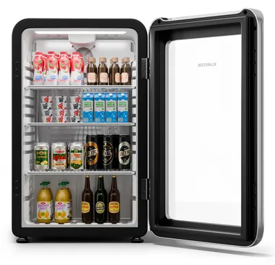 Zdjęcie produktu dla KlarsteinAudrey Evo lodówka na napoje, design retro, szklane drzwi, 93 l,