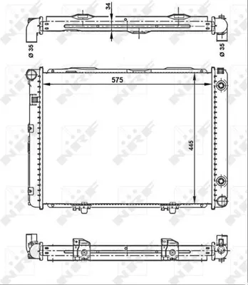 Produktbild von NRF 53866 Kühler Wasserkühler Motorkühler passend für MERCEDES-BENZ 190 (W201)