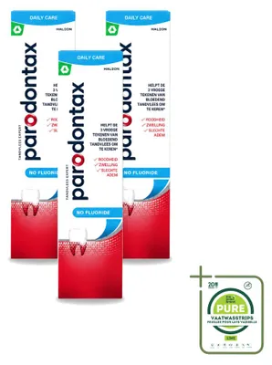 Zdjęcie produktu dla 3 sztuki pasty do zębów Parodontax bez fluoru - 75 ml - opakowanie zbiorcze