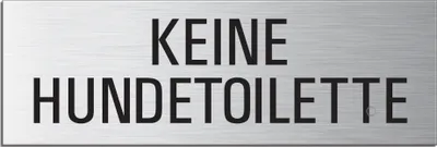 Produktbild von Schild - Keine Hundetoilette  | Türschild 240 x 80 mm Aluminium selbstklebend