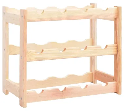 Imagen del producto de Estante para vinos, capacidad para 12 botellas, diseño moderno, color beige