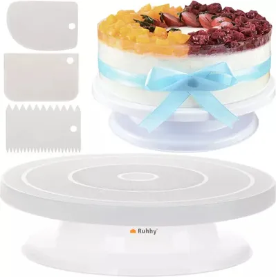 Produktbild von Patera obrotowa + 3 szpatułki do dekoracji ciast
