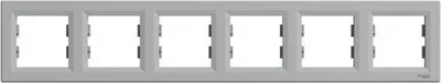 Produktbild von Rahmen 6-fach horizontal, Aluminium Schneider Asfora EPH5800661