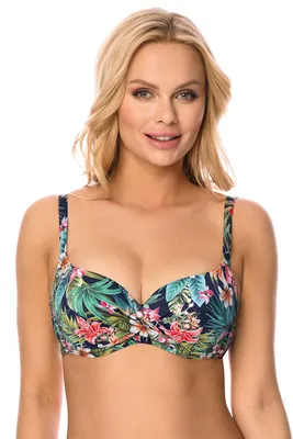 Immagine prodotto di Vivisence 3222 Reggiseno push-up floreale blu scuro 80E Costume da bagno