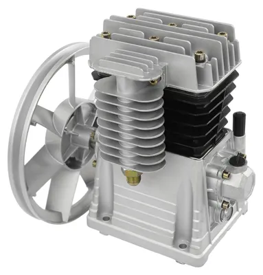 Produktbild von Luftkompressor Pumpenkopf - Modell 2055 - Einstufig Zweizylinder - 1,5 kW 2 PS - 200 l/min 0,8 MPa - Aluminium/Eisen - Silber